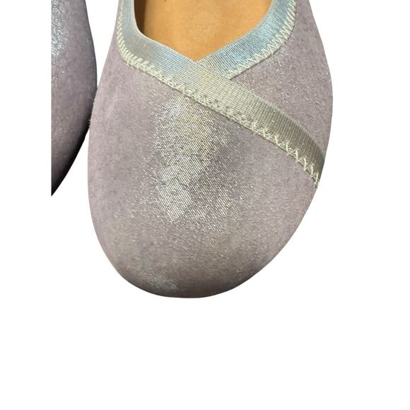 Vionic Purple Shimmery Office Work Career Caroll Almond Toe Ballet Flats Size 7 - Picture 4 of 8